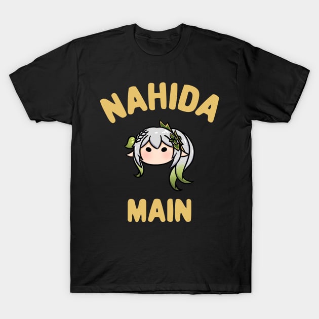 Genshin Impact Nahida main chibi head | Morcaworks T-Shirt by Oricca